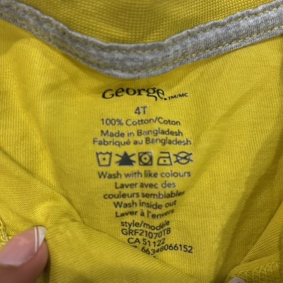 George Long Sleeve Henley Shirt Bundle in Gray and Yellow in Size 4T - Picture 7 of 8